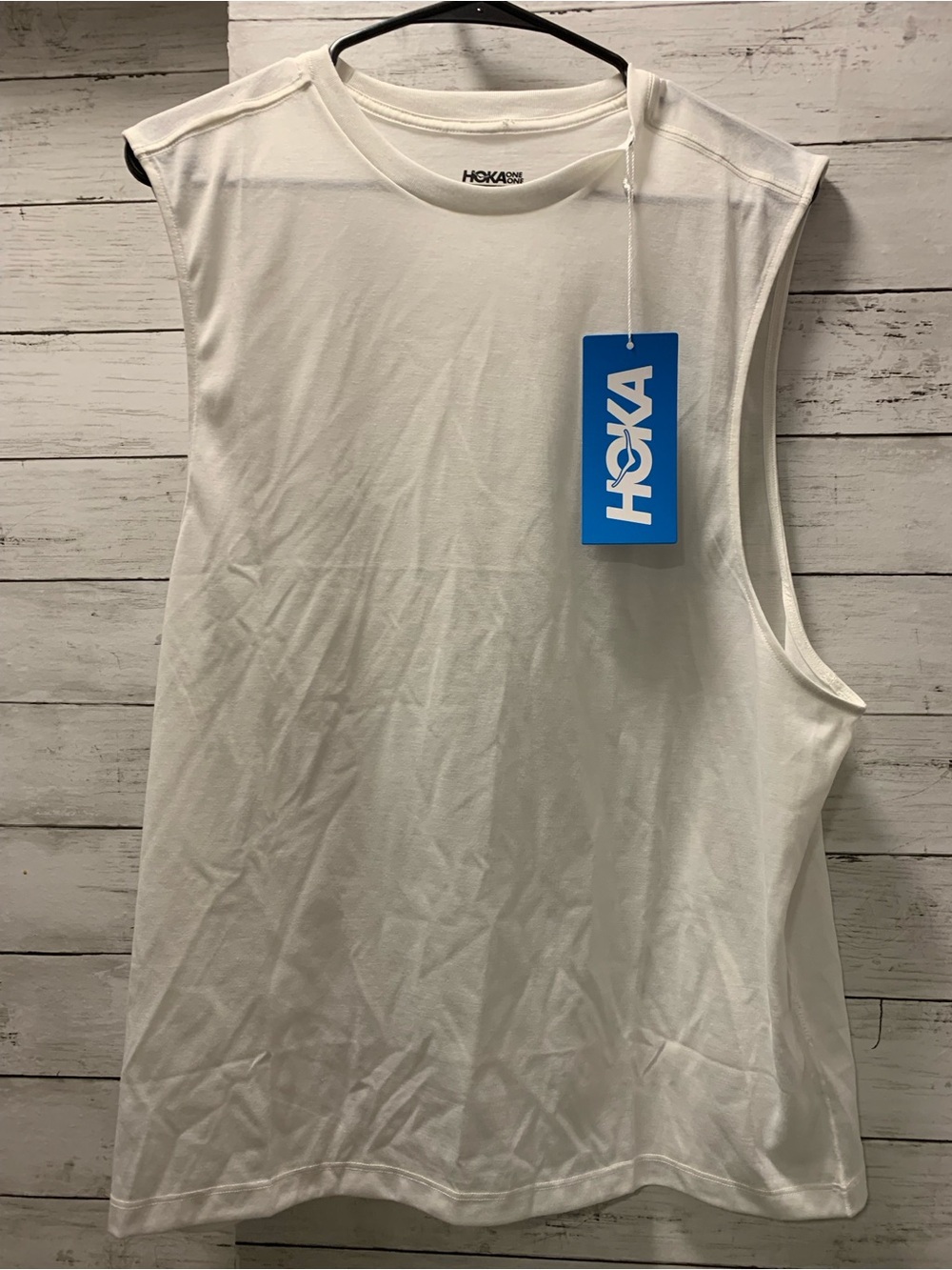 HOKA One GlideTech Sleeveless Tank Top White Size M New With Tags